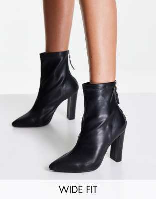 Raid Wide Fit Reford Clean Heel Boots In Black ModeSens