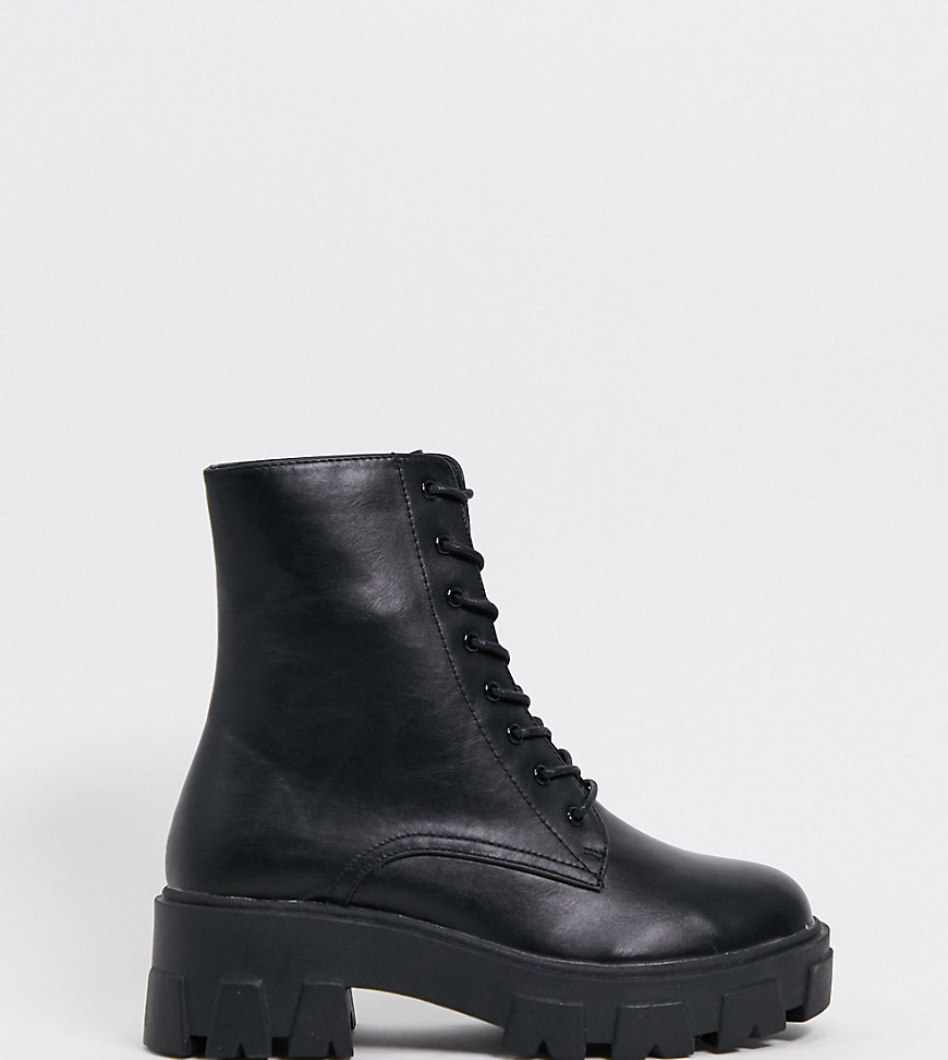 RAID Wide Fit Rexx chunky ankle boots in black