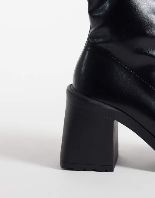 RAID Wide Fit Riona block heeled ankle boots in black, 3 of 4