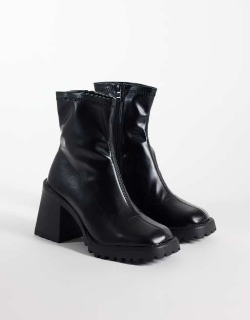 RAID Wide Fit Riona block heeled ankle boots in black, 4 of 4