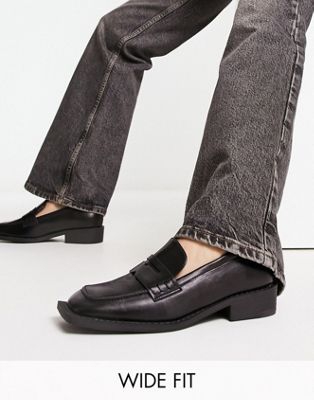 RAID Wide Fit Samantha loafers in black  - ASOS Price Checker