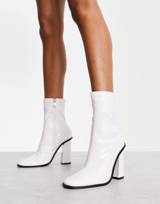 White heel 2025 sock boots