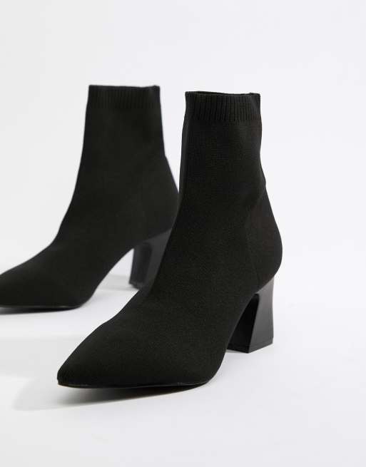 Raid shawn black store knitted stretch sock boots