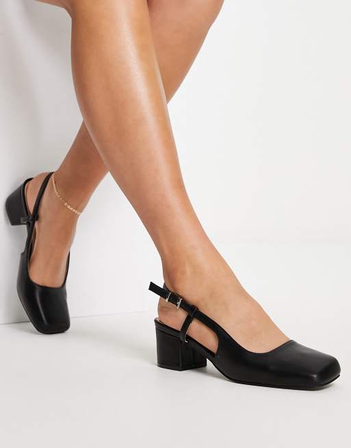 Square toe cheap slingback shoes