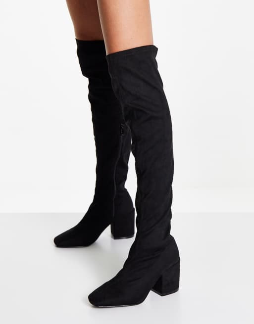 RAID - Wide Fit - Tamara - Overknee-støvler i sort, 3 af 4