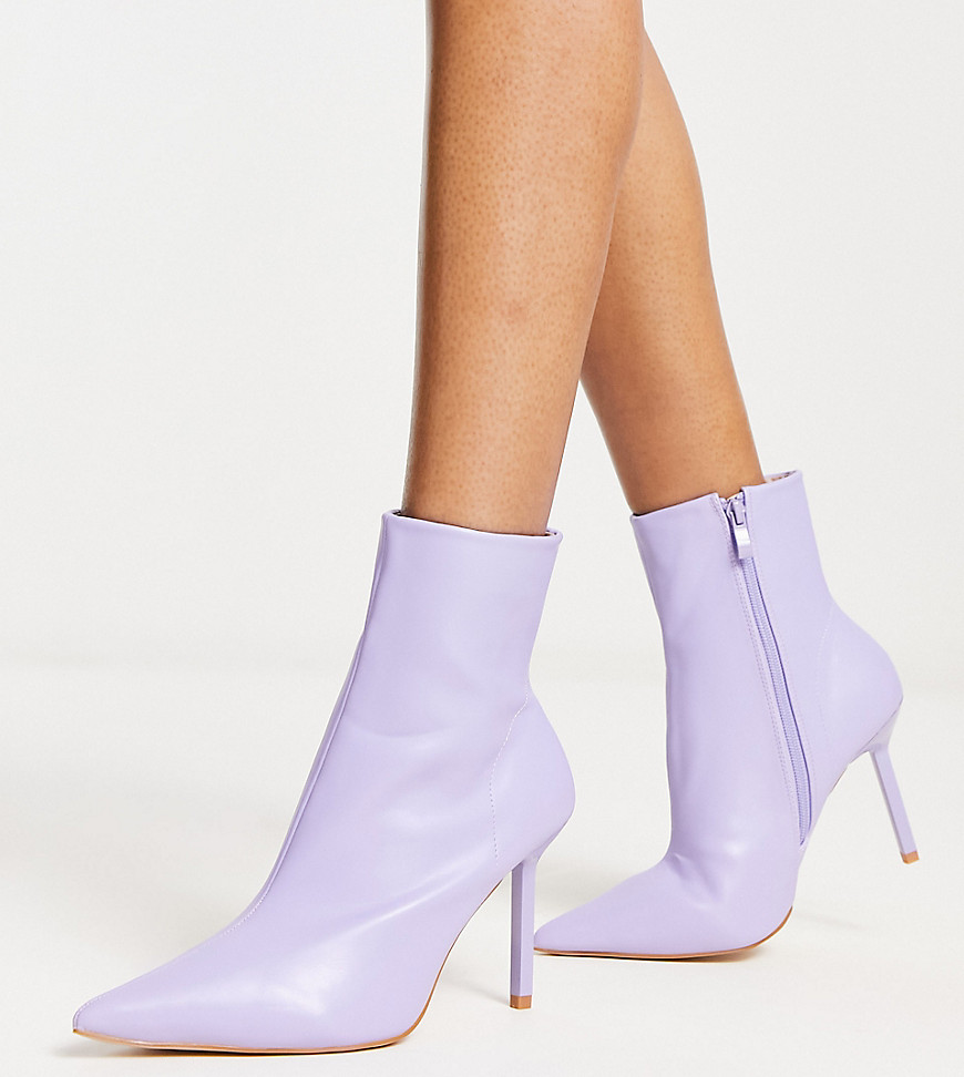 Tamrya stiletto ankle boots in lavendar-Purple