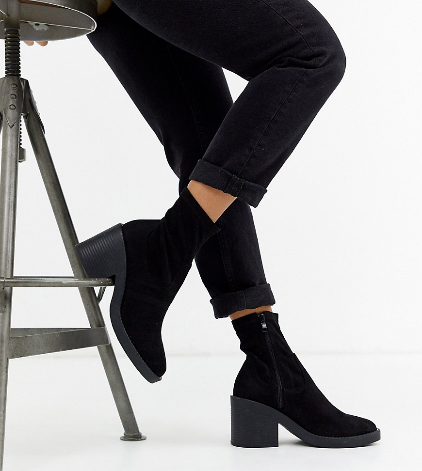 RAID Wide Fit Tatum chunky sock boots in black