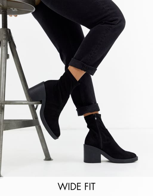 raid pierra chunky over the knee boots in black