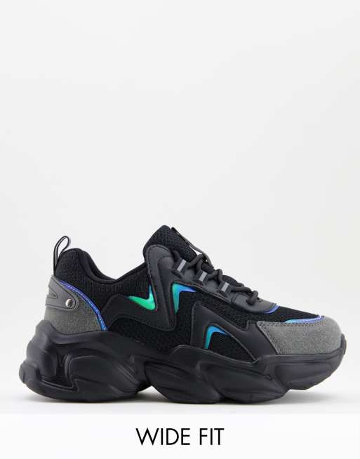 RAID Wide Fit – Taylor – Sneaker in Schwarz