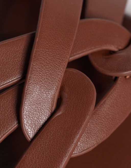 RAID Wide Fit – Toffee – Bruna, platta toffelsandaler, 3 av 4