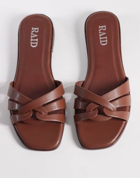 Brown Flat Sandals For Women | ASOS