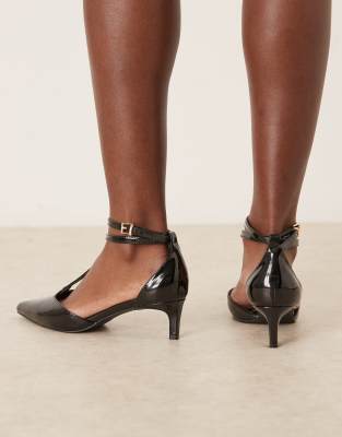 Raid Wide Fit Tosha Kitten Heel Shoes In Black