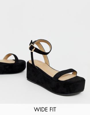 black flatform sandals asos