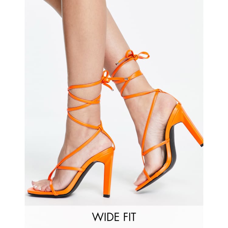 Orange barely there outlet heels