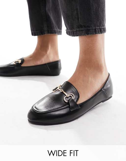 RAID Wide Fit W- Amiela - Loafers met trens in zwart