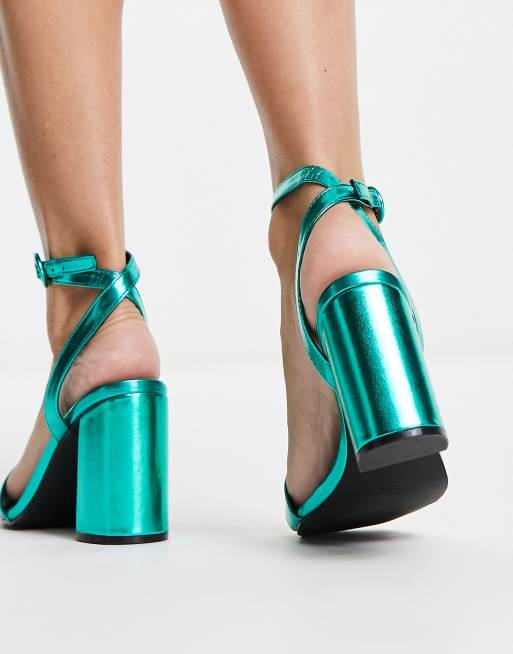 Teal 2025 sandal heels