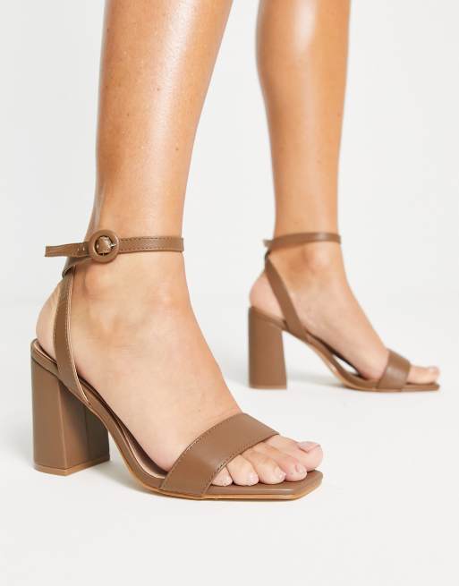 Chocolate brown block heels sale