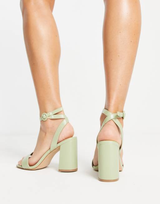 Light green outlet block heels