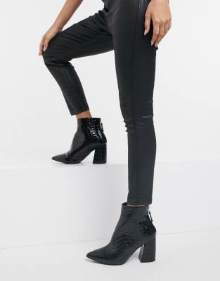 wide fit heeled ankle boots