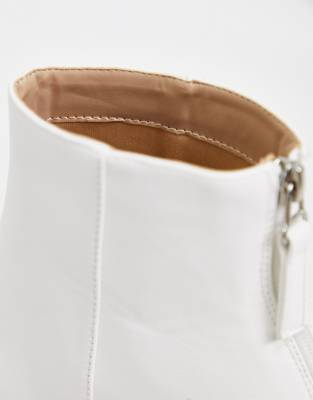 wide fit white boots