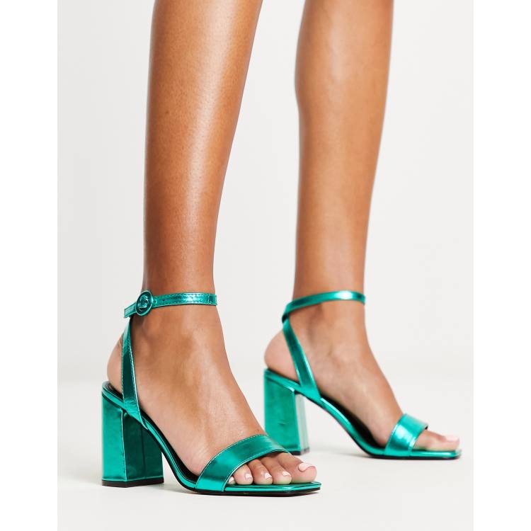 Teal green 2025 high heels