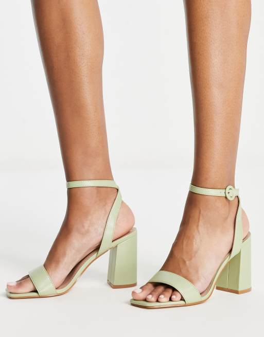 Pale shop green heels