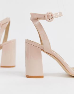 blush patent heels
