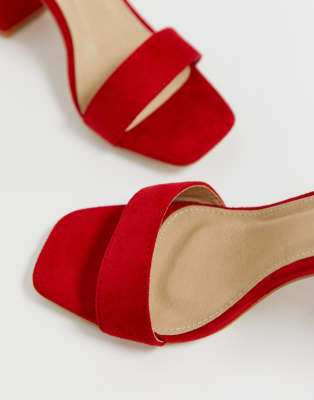 red square toe heels