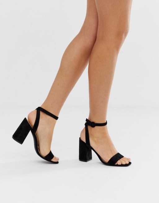 Wonderlijk RAID - Wink - Zwarte sandalen met blokhak en vierkante neus | ASOS CZ-54