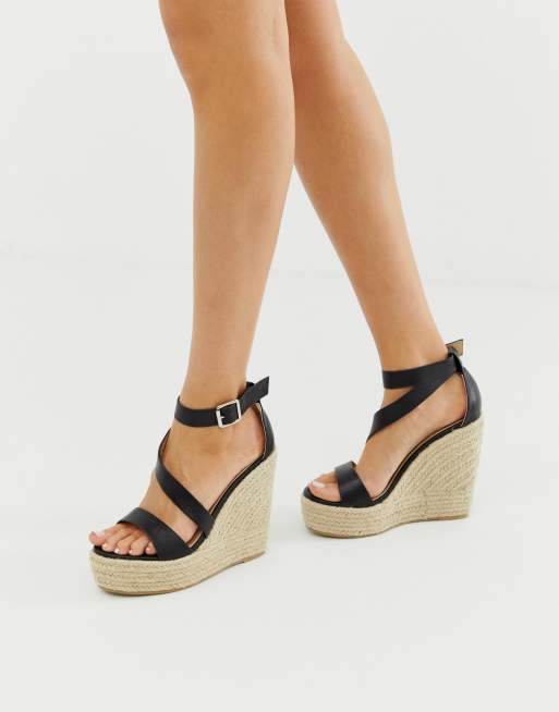 RAID Zain black espadrille wedge sandals | ASOS