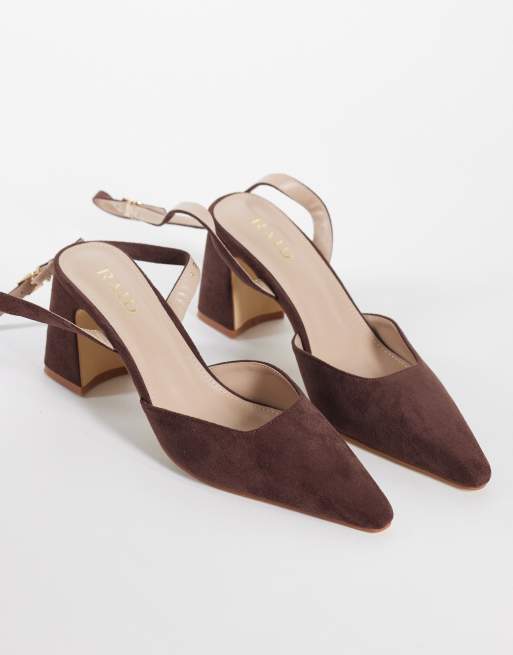 RAID - Zaylee - Scarpe con tacco largo in camoscio sintetico marrone con punta, 2 di 4