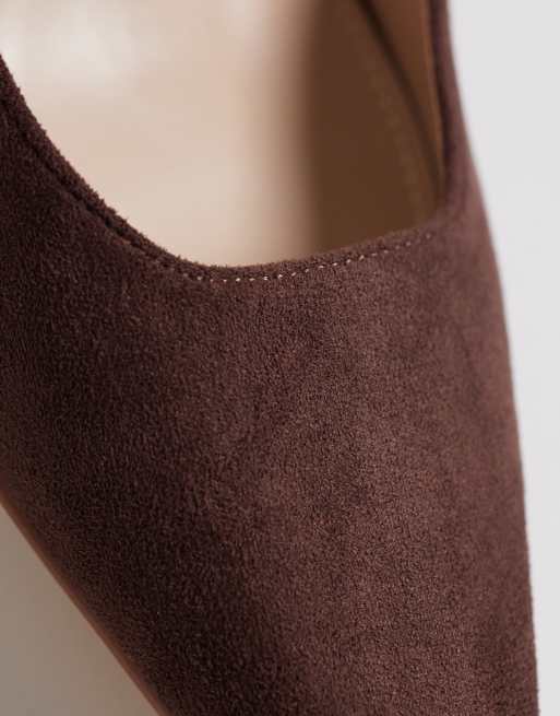 RAID - Zaylee - Scarpe con tacco largo in camoscio sintetico marrone con punta, 3 di 4