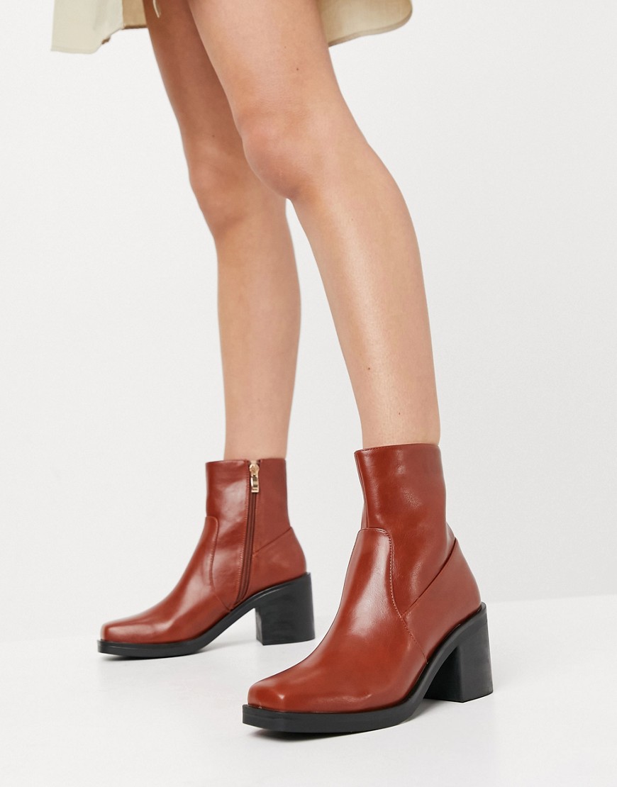 RAID Zerrin heeled ankle boots in tan-Brown