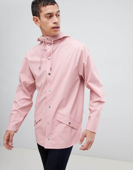 Rains long hot sale jacket pink