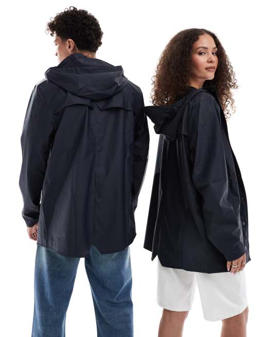 Rains - 12010 - Giacca impermeabile unisex corta blu navy, 2 di 4