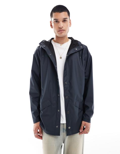 Rains – 12010 – Kurze, wasserdichte Jacke in Marineblau - view 1