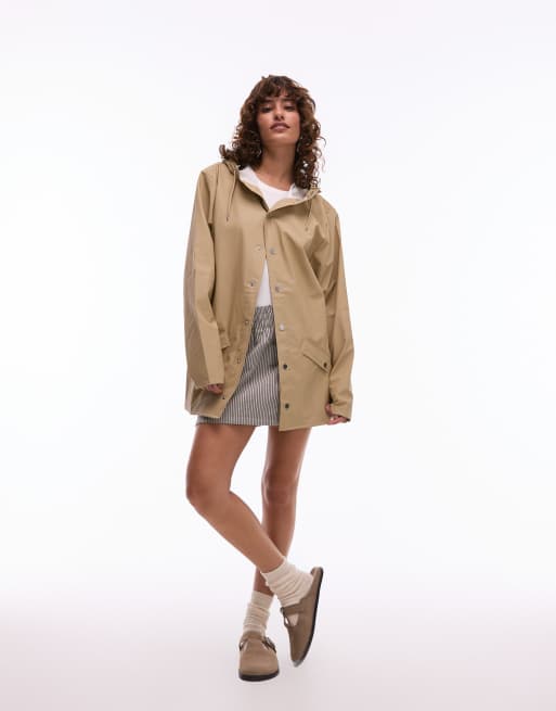 RAINS - 12010 - Unisex - Kort sandfarvet vandtæt jakke, 4 af 4