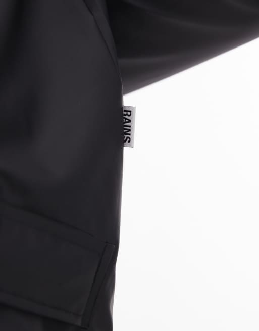 Rains 12010 unisex waterproof short jacket in black