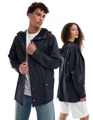 Rains 12010 Unisex Waterproof Short Jacket In Navy