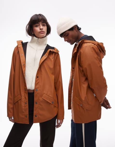 Rains 12010 unisex waterproof short jacket in rust - view 1