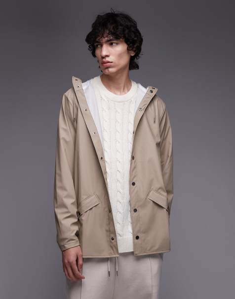 Rains 12010 waterproof short jacket in beige - view 1