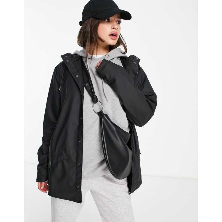 Rains 12010 waterproof short jacket in black | ASOS