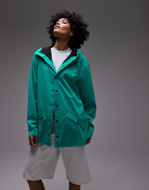 Rains 12010 waterproof short jacket in bright green - view 1
