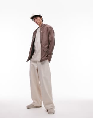 Rains Rains 12010 waterproof short jacket in brown