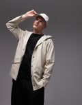 [Rains] Rains 12010 waterproof short jacket in light stone-Neutral XL DUNE