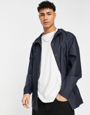 Rains Rains 12010 waterproof short jacket in navy-Blue