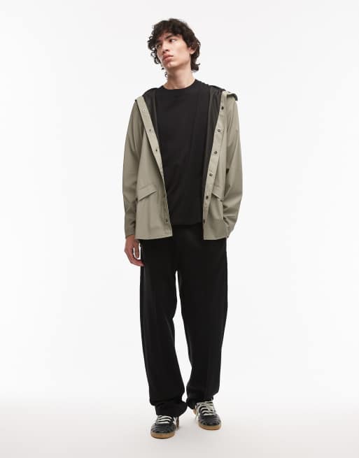Rains 12010 waterproof short jacket in pale green, 2 of 5