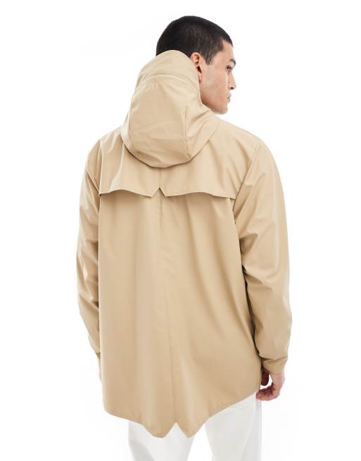 Rains 12010 waterproof short jacket in sand, 3 of 4