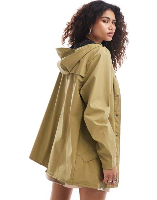 Rains – 12010 – Wodoodporna krótka kurtka w kolorze khaki, 4 z 4