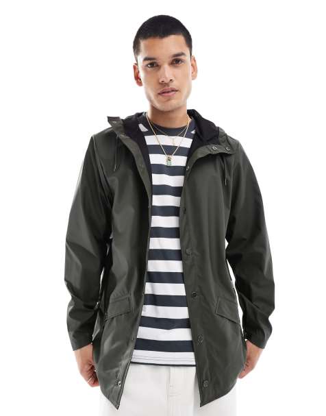 Rains – 12010 – Zielona wodoodporna kurtka o krótkim fasonie - view 1